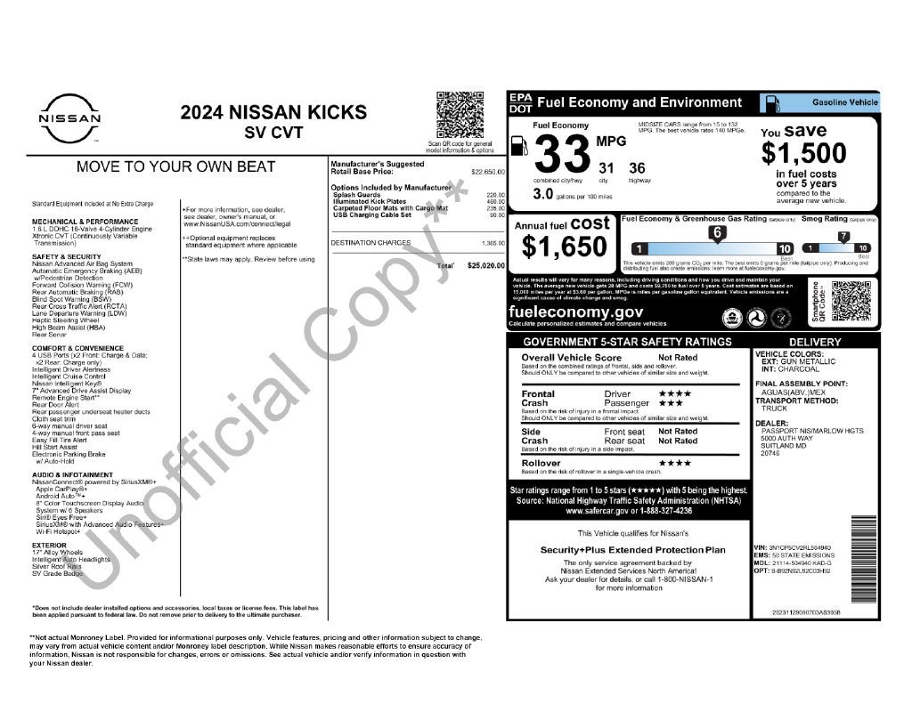 2024 Nissan Kicks SV