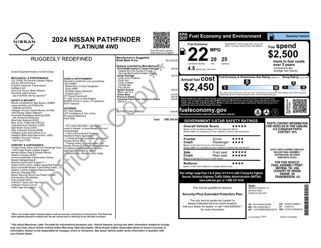 2024 Nissan Pathfinder Platinum