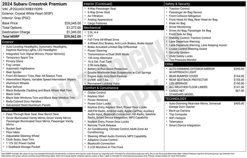 2024 Subaru Crosstrek Premium