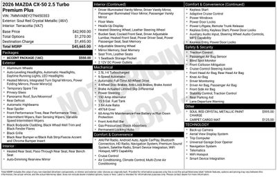 2026 Mazda Mazda CX-50 2.5 Turbo Premium Plus