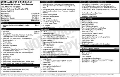 2024 Mazda Mazda CX-5 2.5 S Carbon Edition