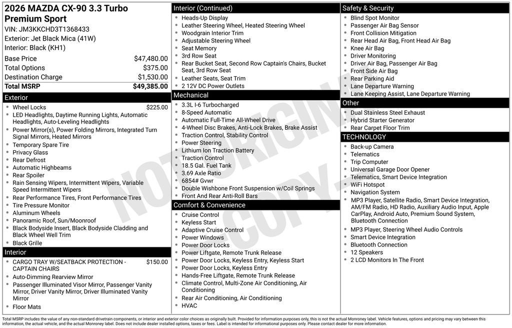 2026 Mazda Mazda CX-90 3.3 Turbo Premium