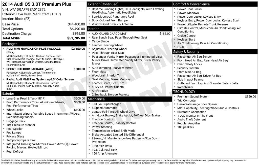 2014 Audi Q5 3.0T Premium Plus quattro