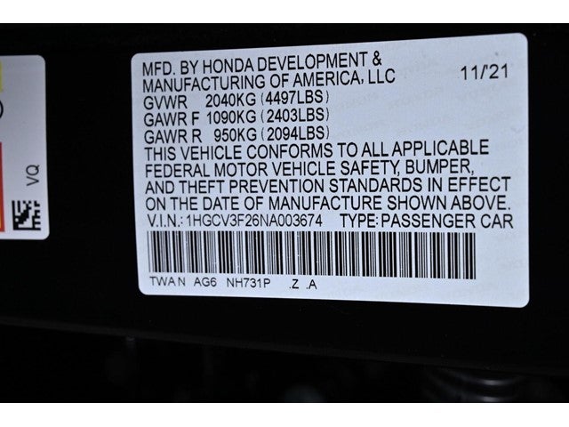 2022 Honda Accord Hybrid Sport