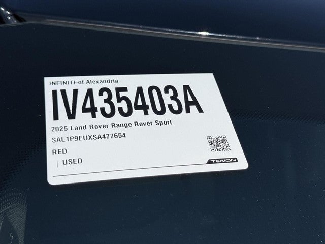 2025 Land Rover Range Rover Sport SE