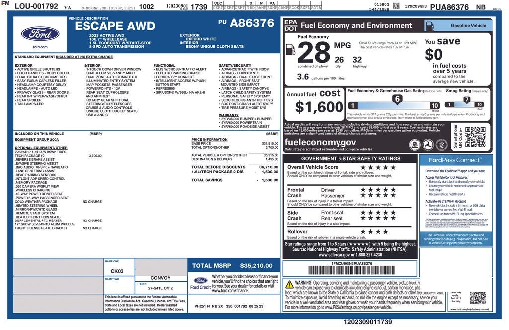 2023 Ford Escape Active