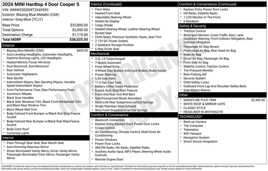 2026 MINI Cooper S Base