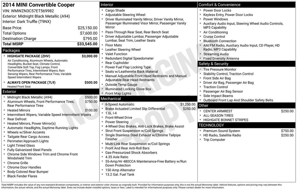 2014 MINI Cooper Base