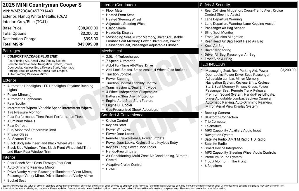 2025 MINI COUNTRYMAN Base