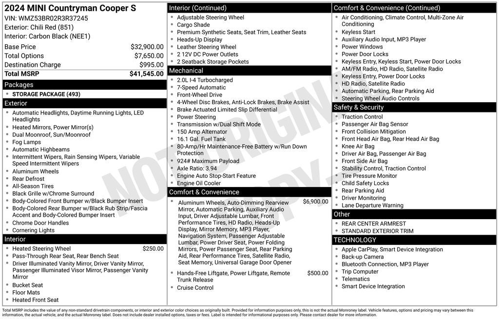 2024 MINI Cooper S Countryman Base