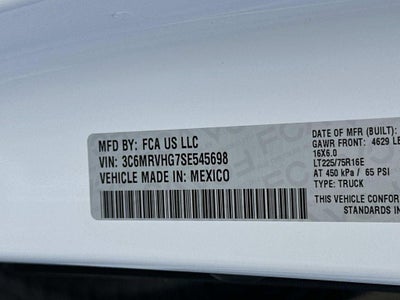 2025 RAM ProMaster Cargo Van Tradesman