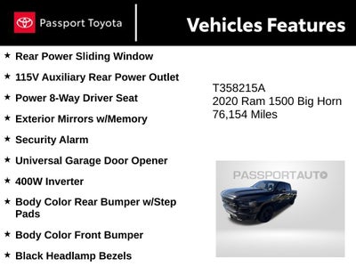 2020 RAM 1500 Big Horn/Lone Star