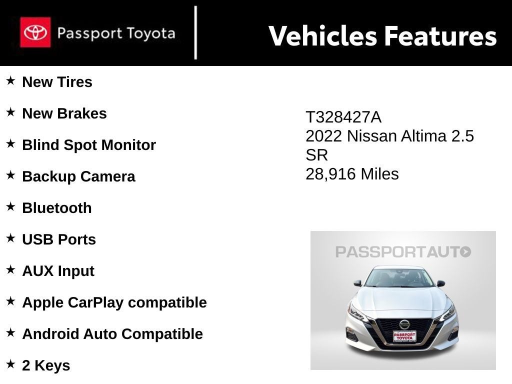 2022 Nissan Altima 2.5 SR