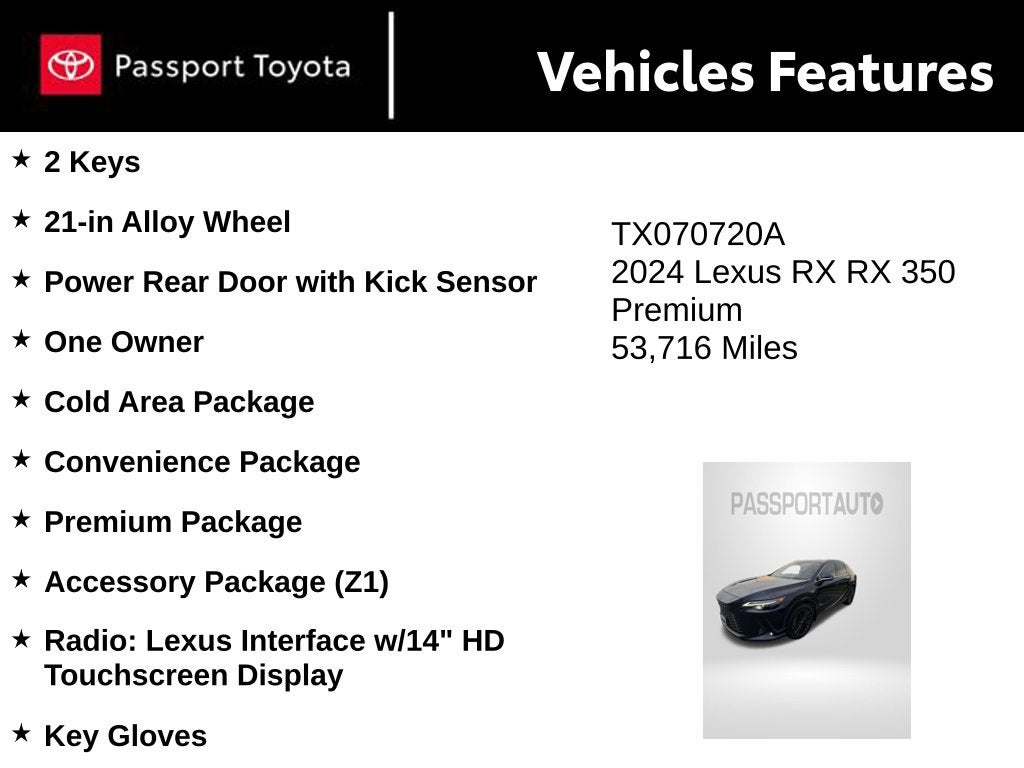 2024 Lexus RX 350 Premium
