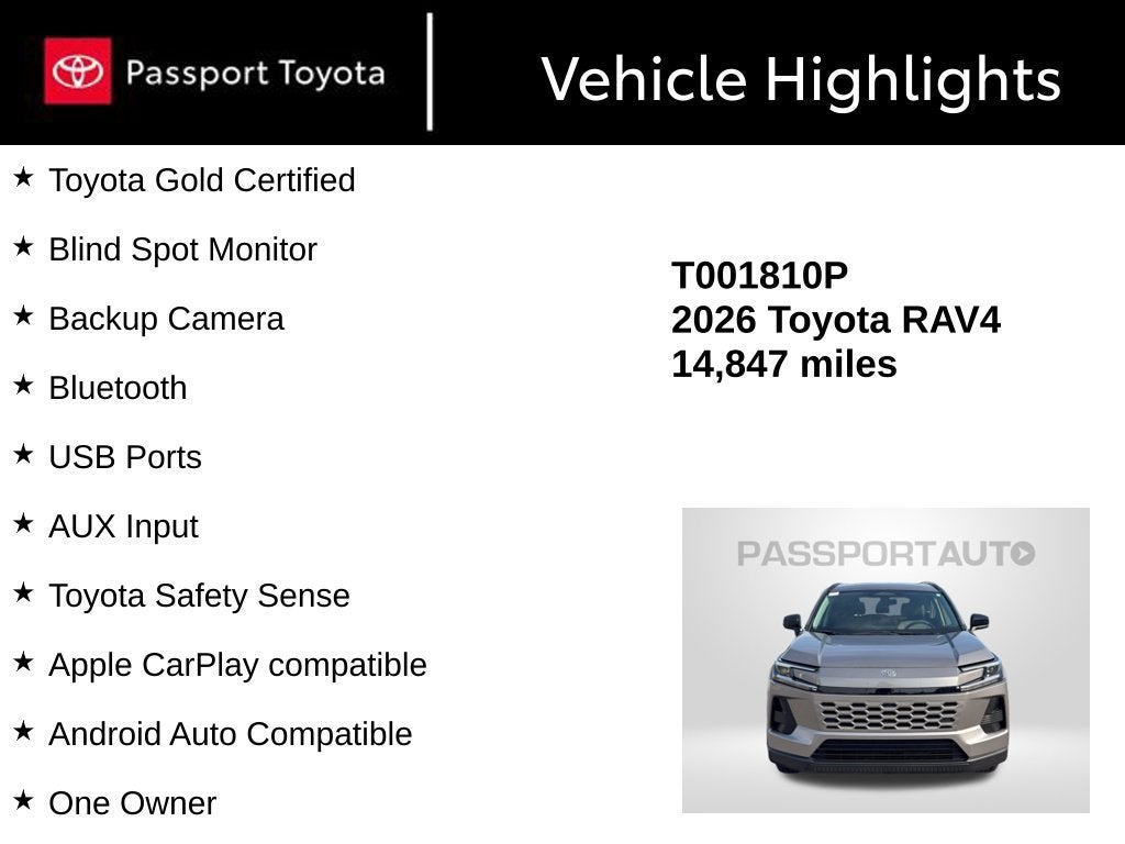 2026 Toyota RAV4 LE