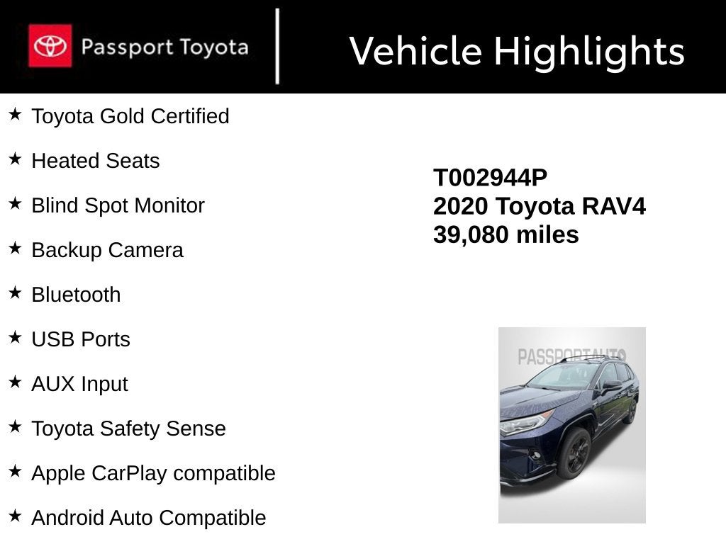 2020 Toyota RAV4 Hybrid XSE