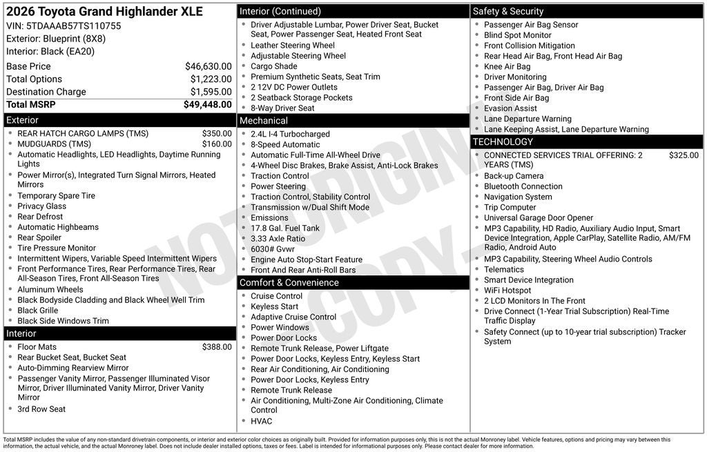 2026 Toyota Grand Highlander XLE