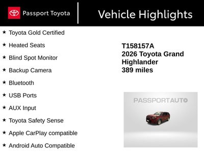 2026 Toyota Grand Highlander XLE
