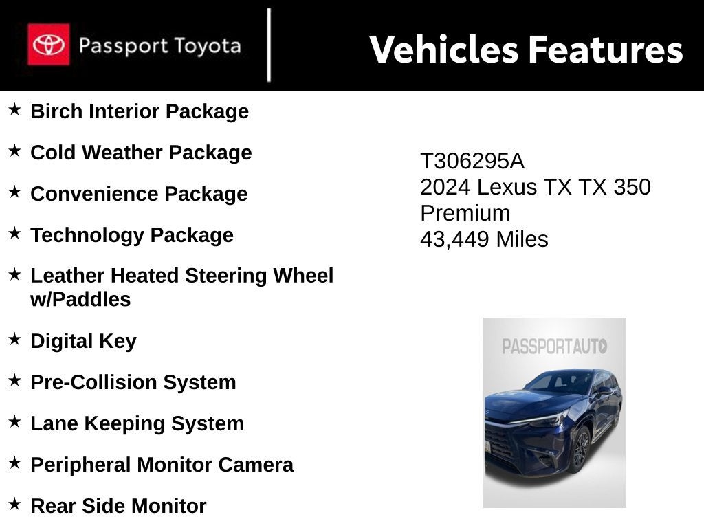 2024 Lexus TX 350 Premium