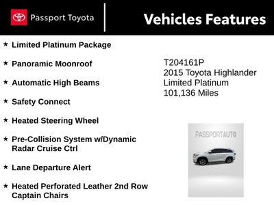 2015 Toyota Highlander Limited Platinum V6