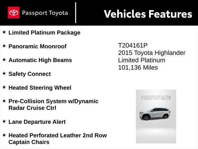 2015 Toyota Highlander Limited Platinum V6