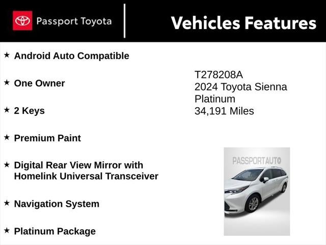 2024 Toyota Sienna Platinum 7 Passenger