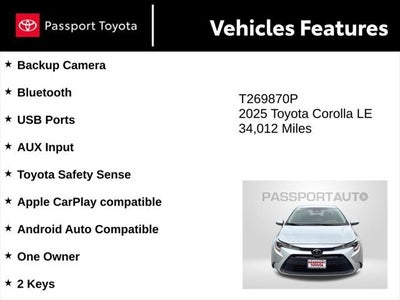 2025 Toyota Corolla LE