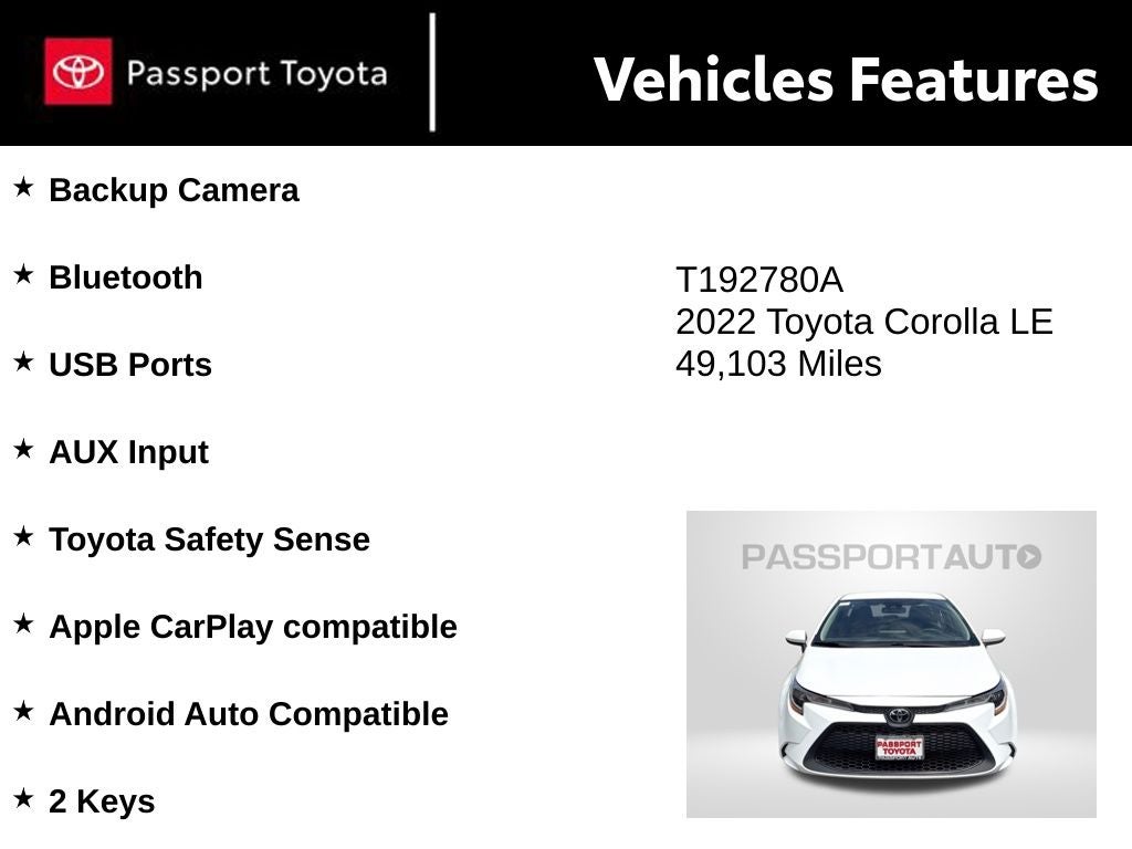 2022 Toyota Corolla LE