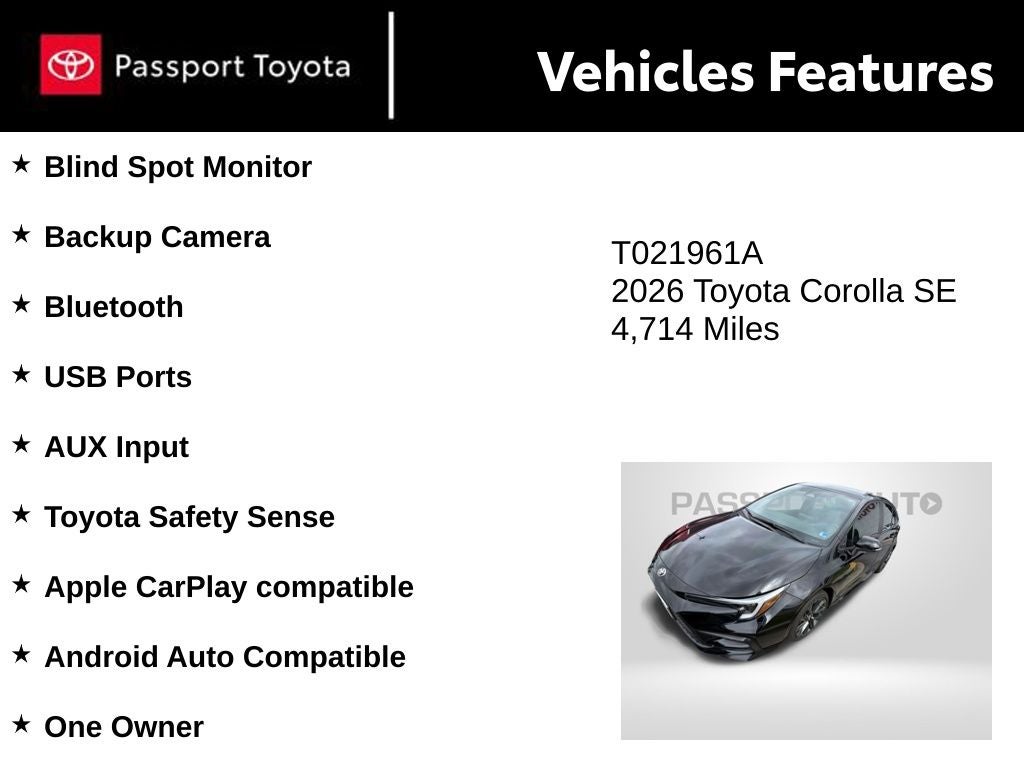 2026 Toyota Corolla SE