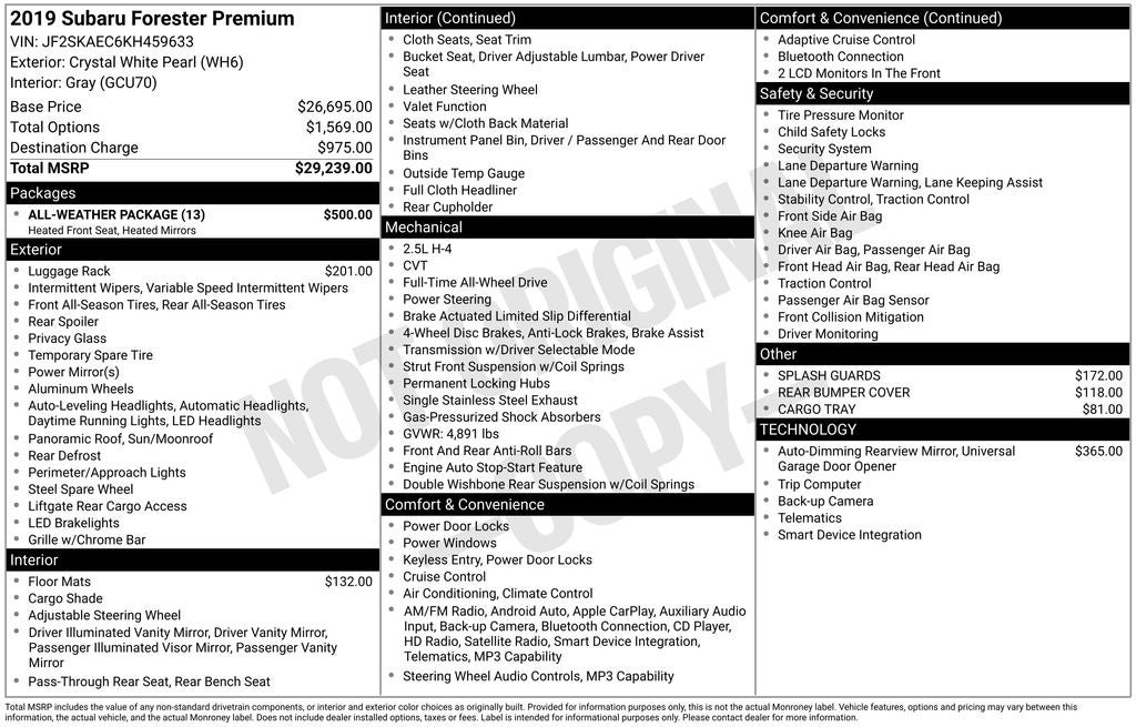 2019 Subaru Forester Premium
