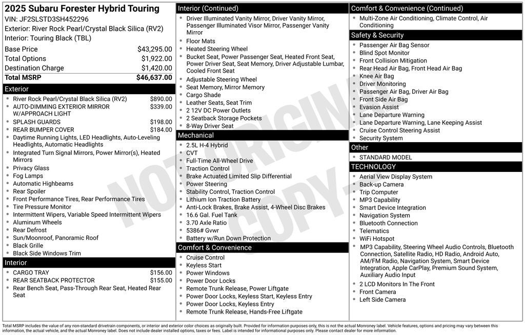 2025 Subaru Forester Hybrid Touring