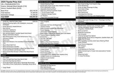 2025 Toyota Prius XLE