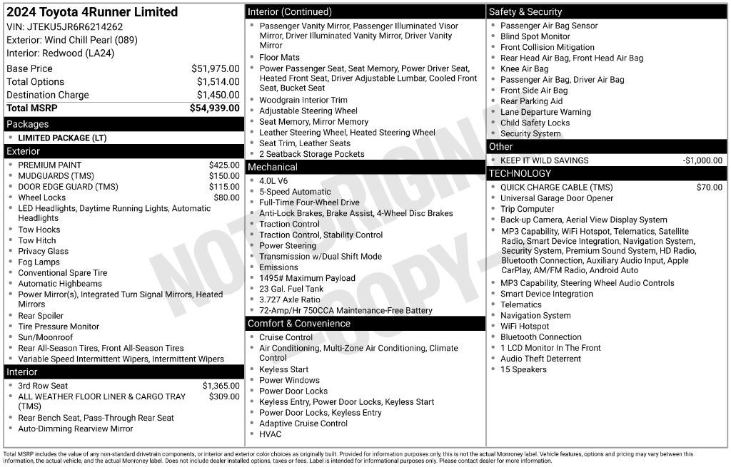 2024 Toyota 4Runner Limited