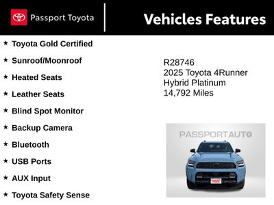 2025 Toyota 4Runner i-FORCE MAX Hybrid Platinum