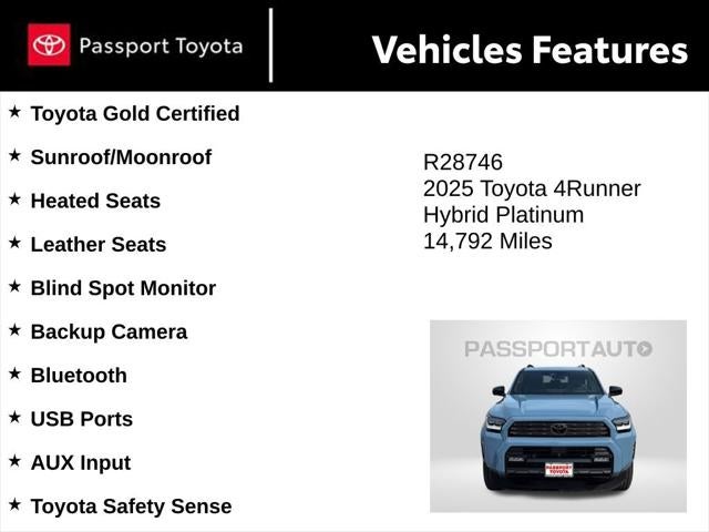 2025 Toyota 4Runner i-FORCE MAX Hybrid Platinum