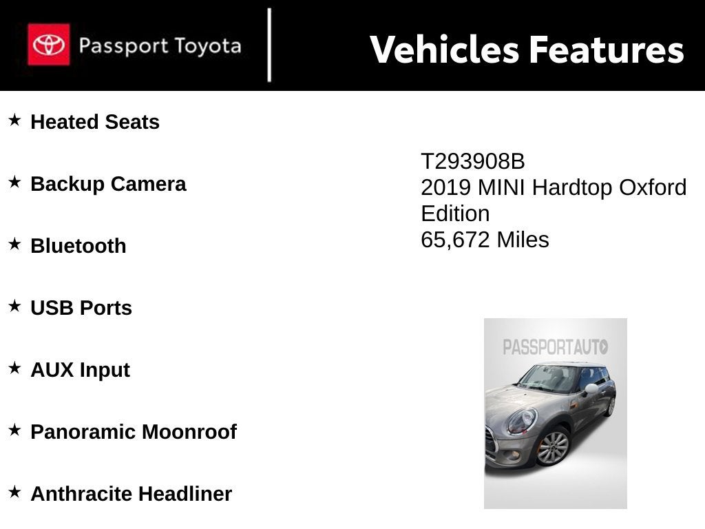 2019 MINI Cooper Oxford Edition